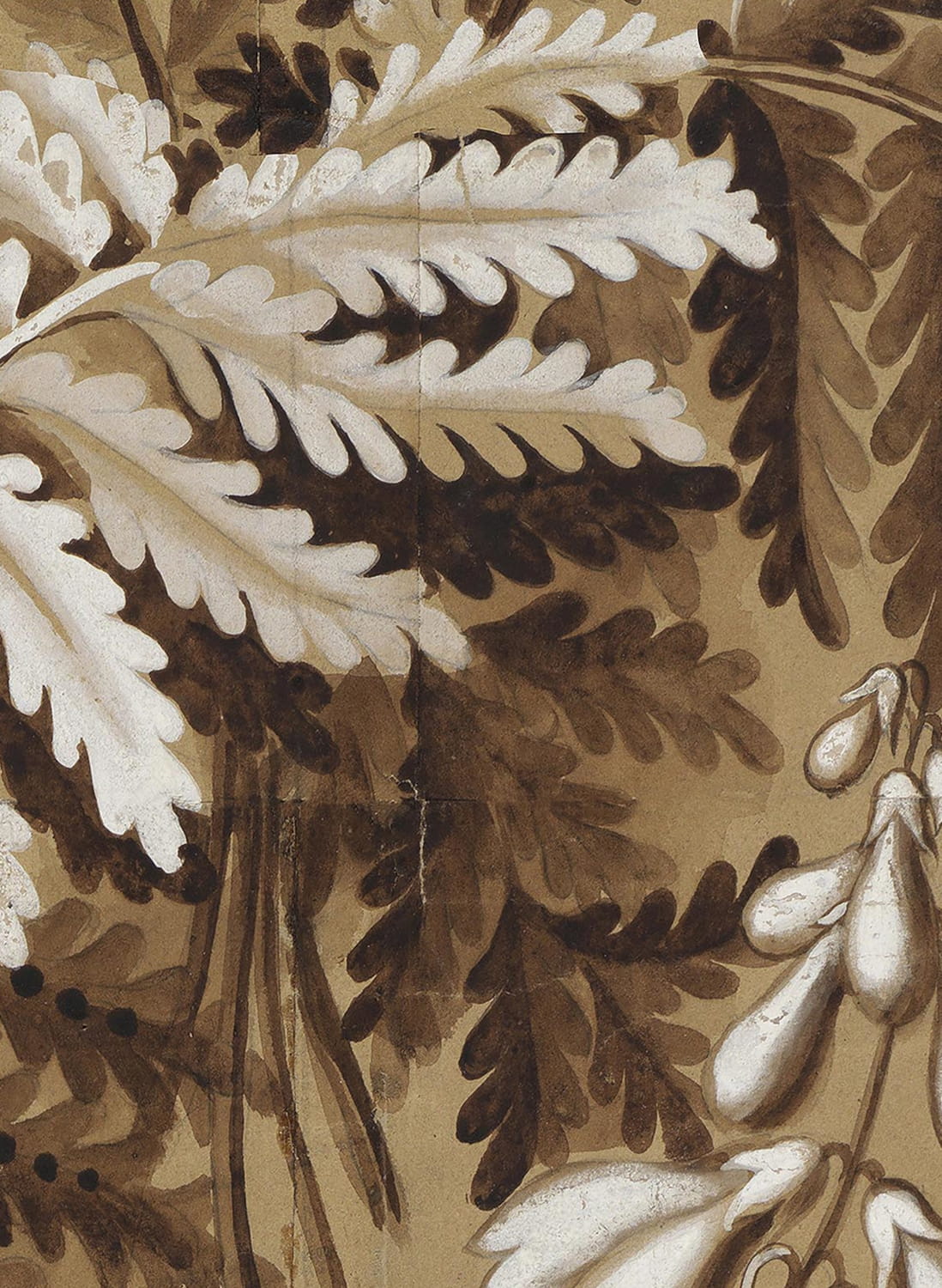 Wandbild Big Pattern Feuilles - 6 Drops