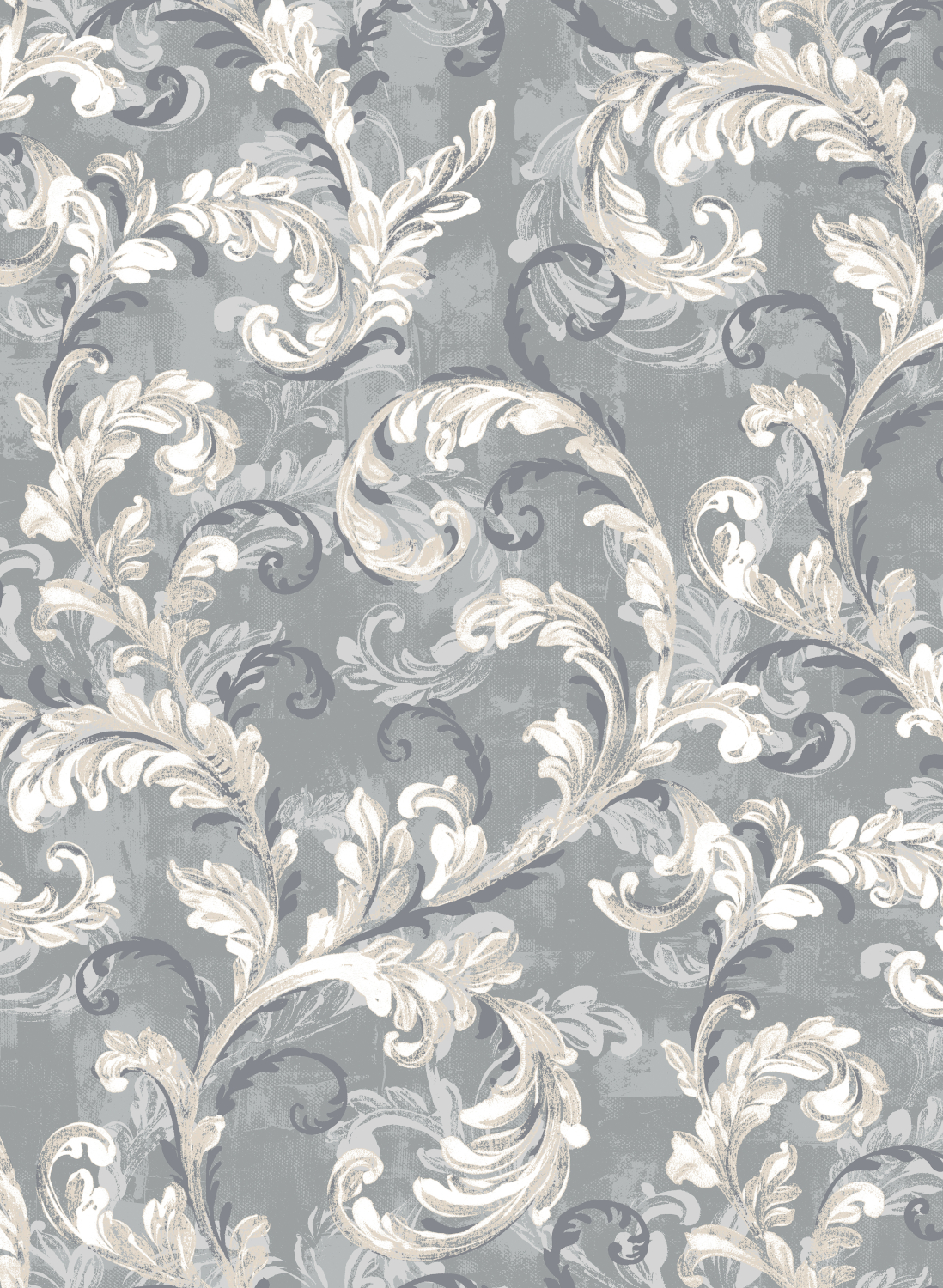 Tapete Byzantine Damask - Pearl