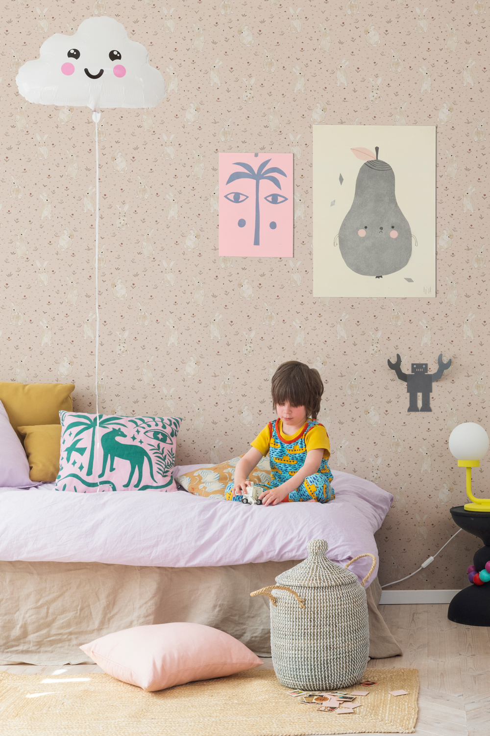 Tapete Bunny Field - Pink