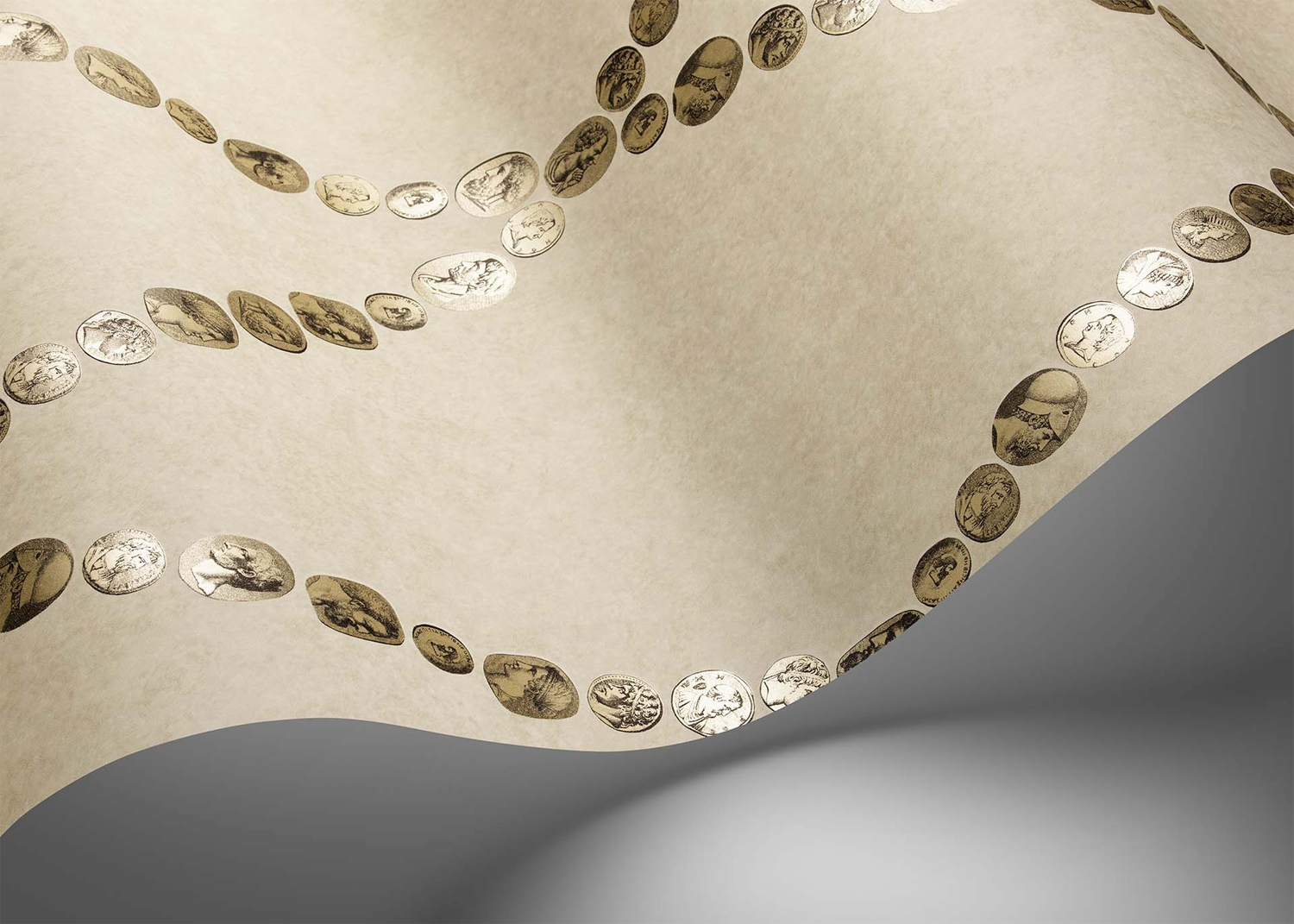 Tapete Cammei - Soft Gold on Stone
