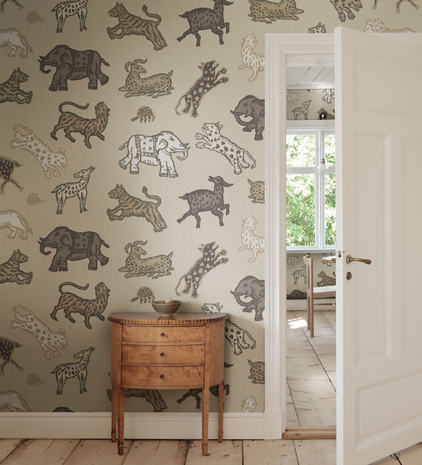 Wandbild Leonard - Beige