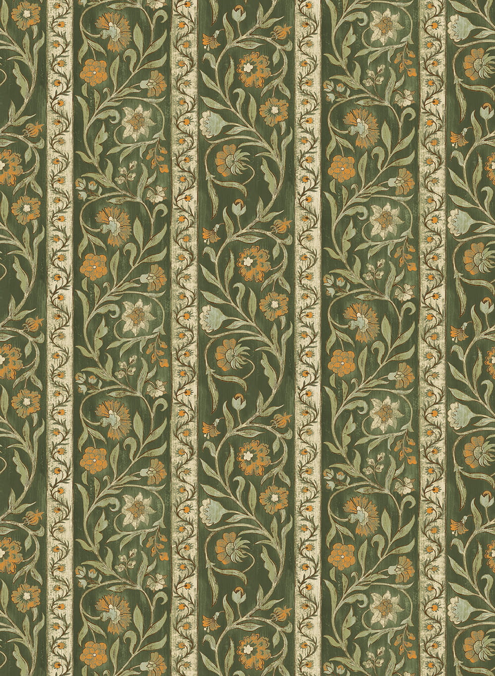Papier peint Potter Stripe - Green and Orange
