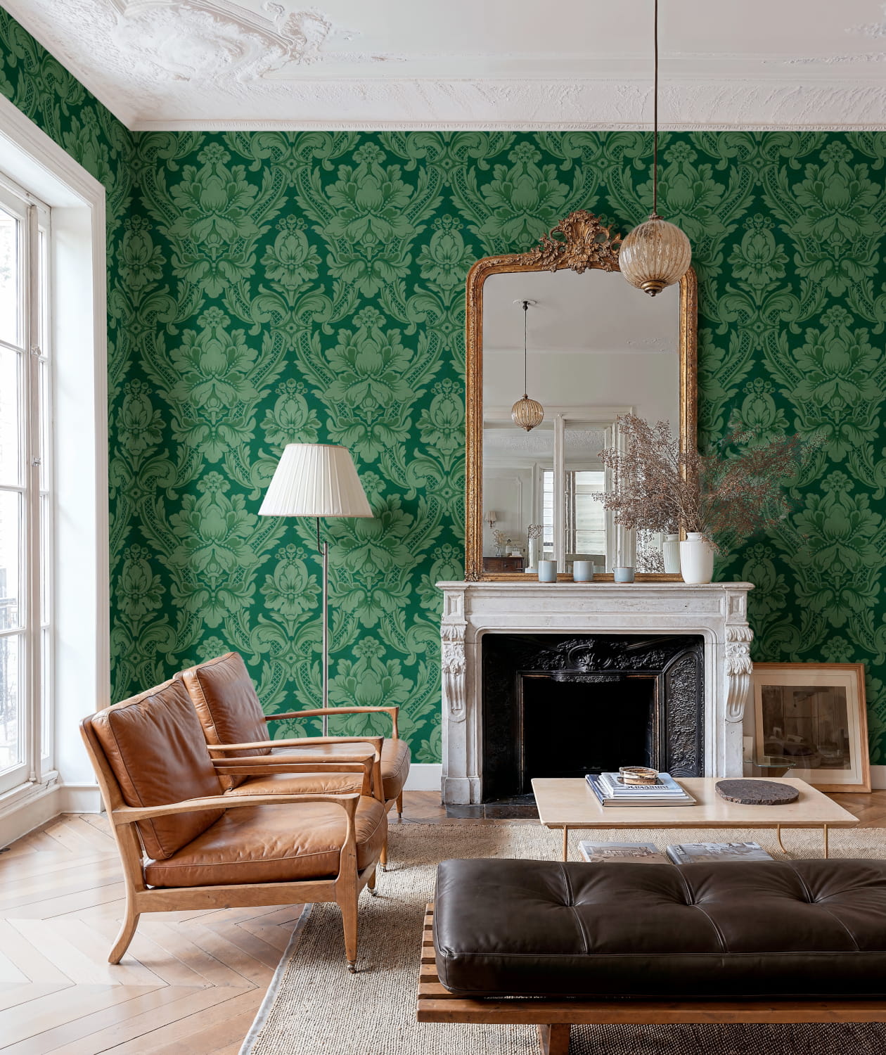 Tapete Venetian Damask - Emerald