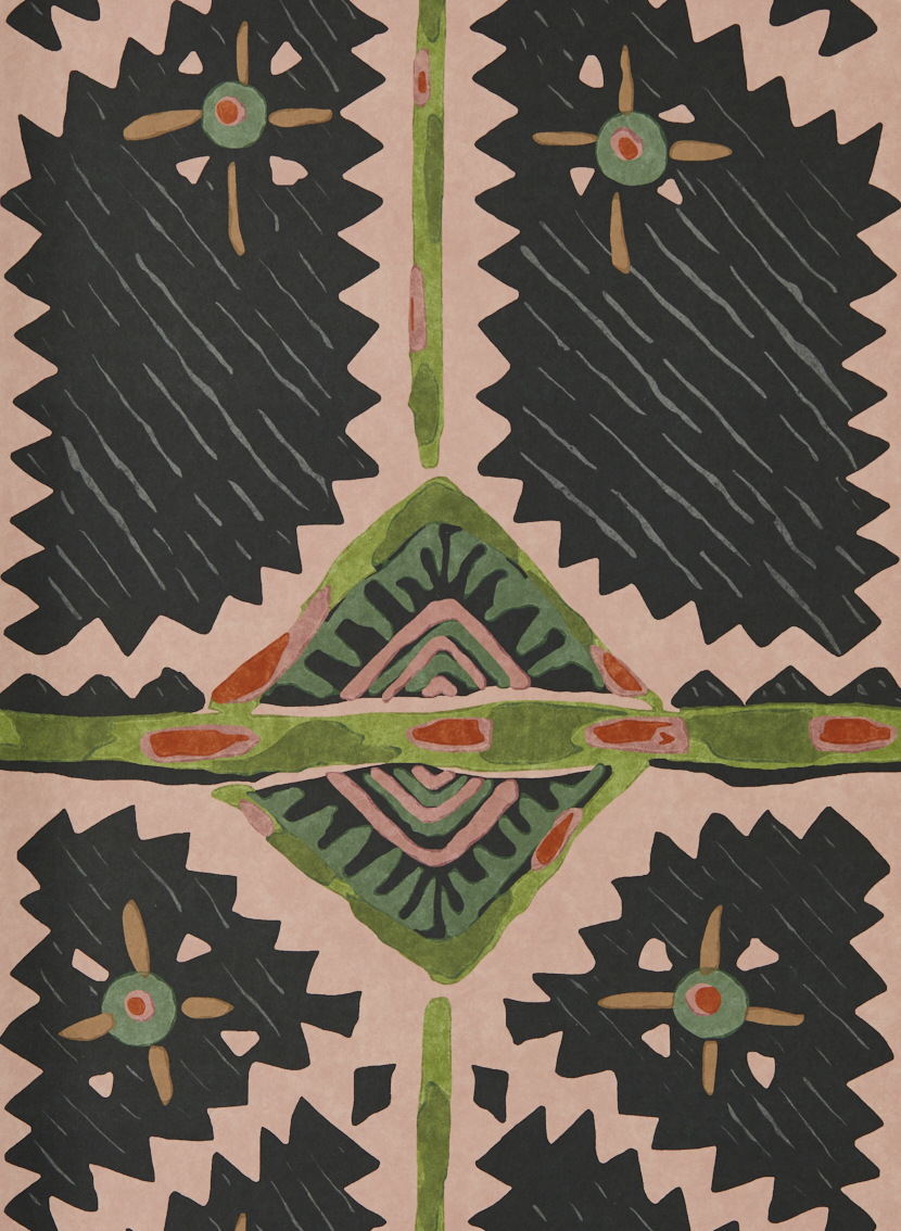 Tapete Brocha - Blush/ Charcoal