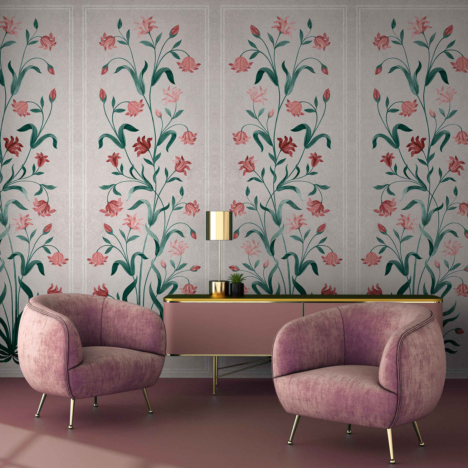 Wandbild Daffodil - Pink
