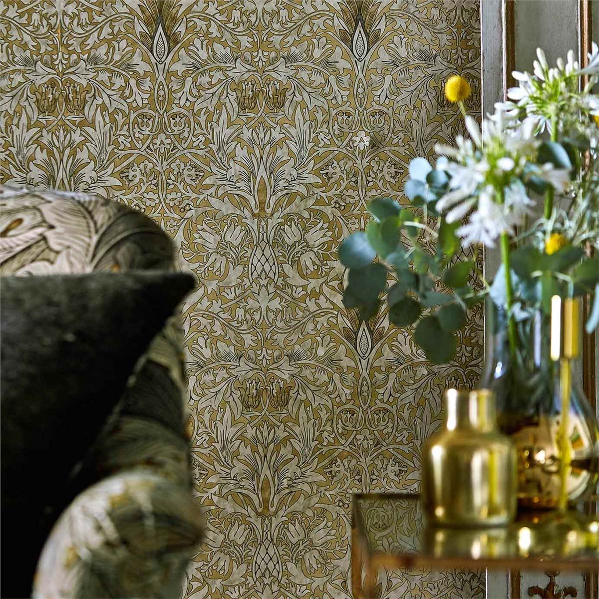 Tapete Snakeshead - Gold/ Linen