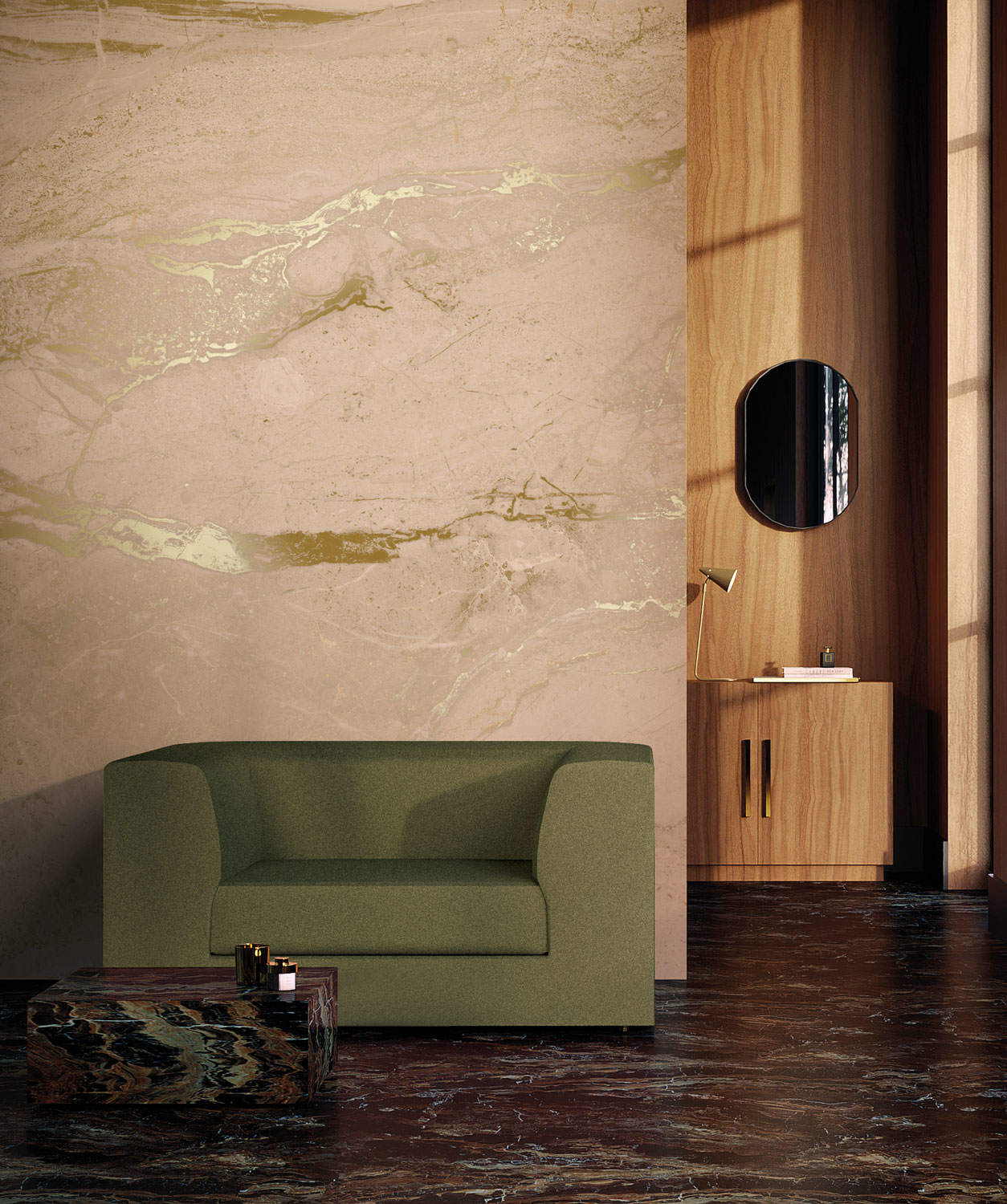 Wandbild Marble Nude Uyterlinde - 390 cm