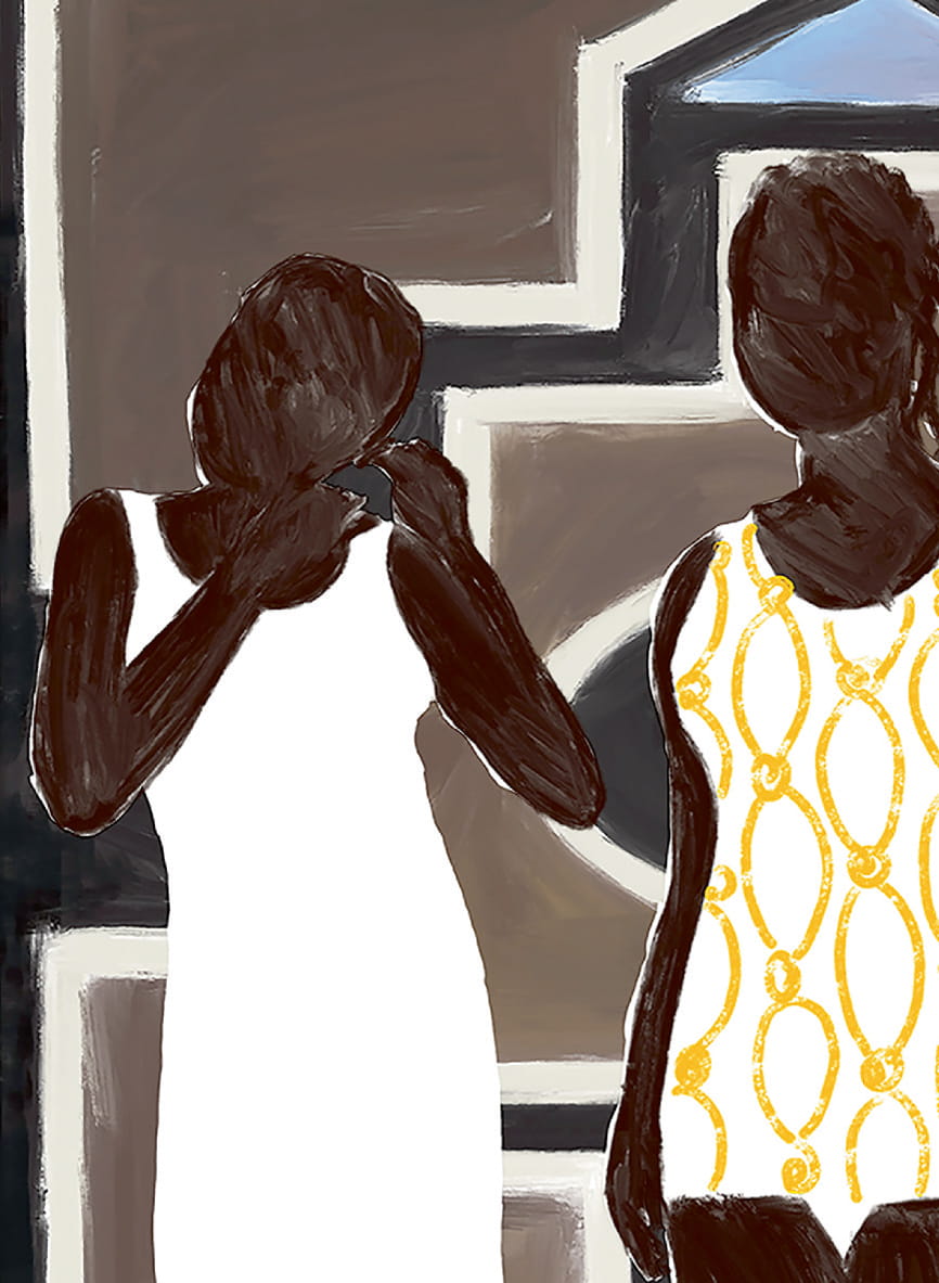 Wandbild Ndebele - Panel 6
