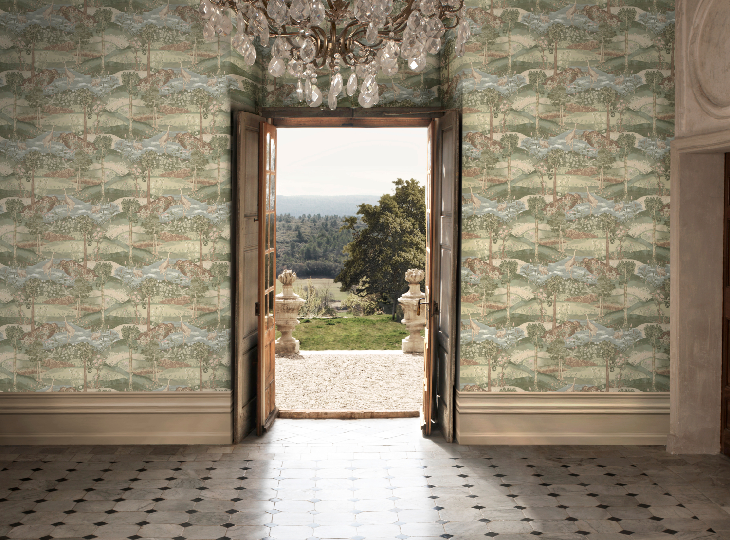 Tapete Palace Tapestry - Royal Green