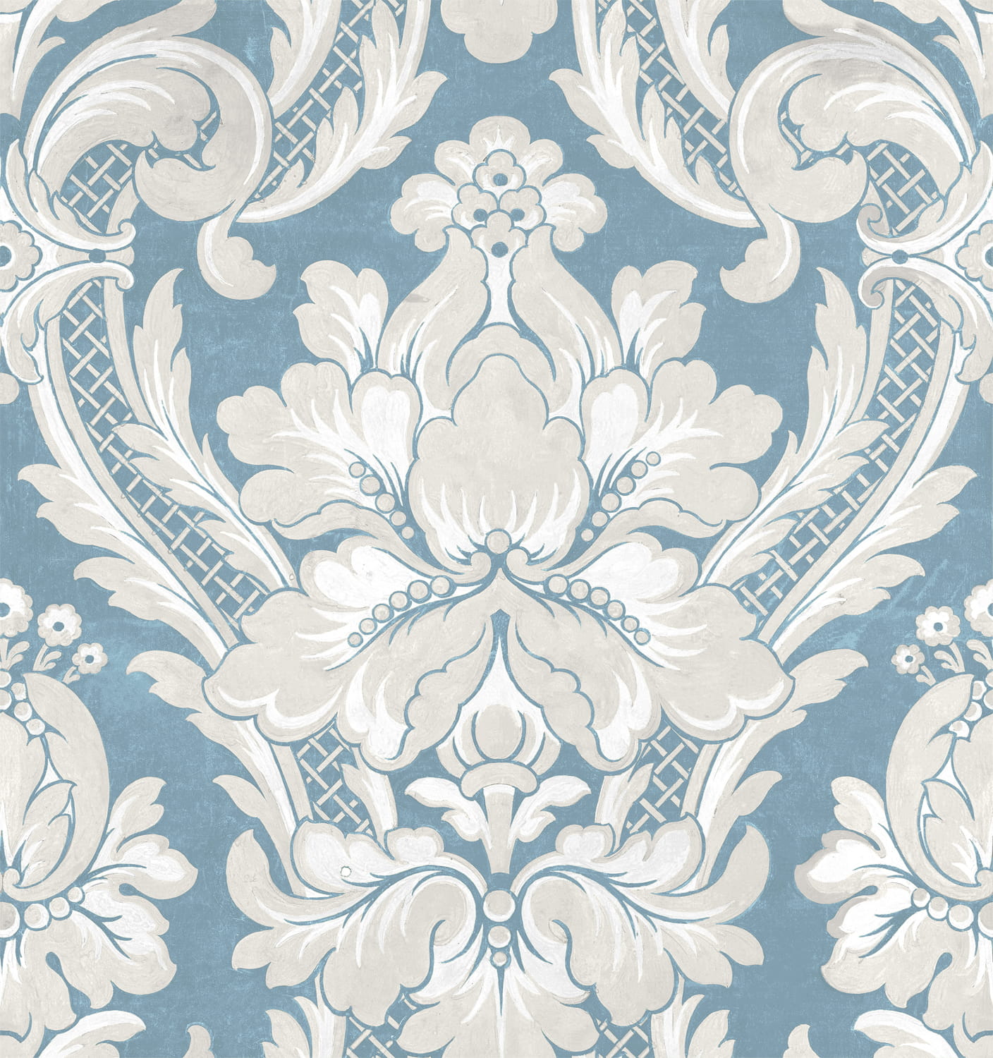 Stoff Venetian Damask - Aqua