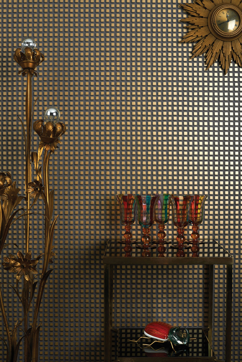 Tapete Mosaic - Black/ Gold