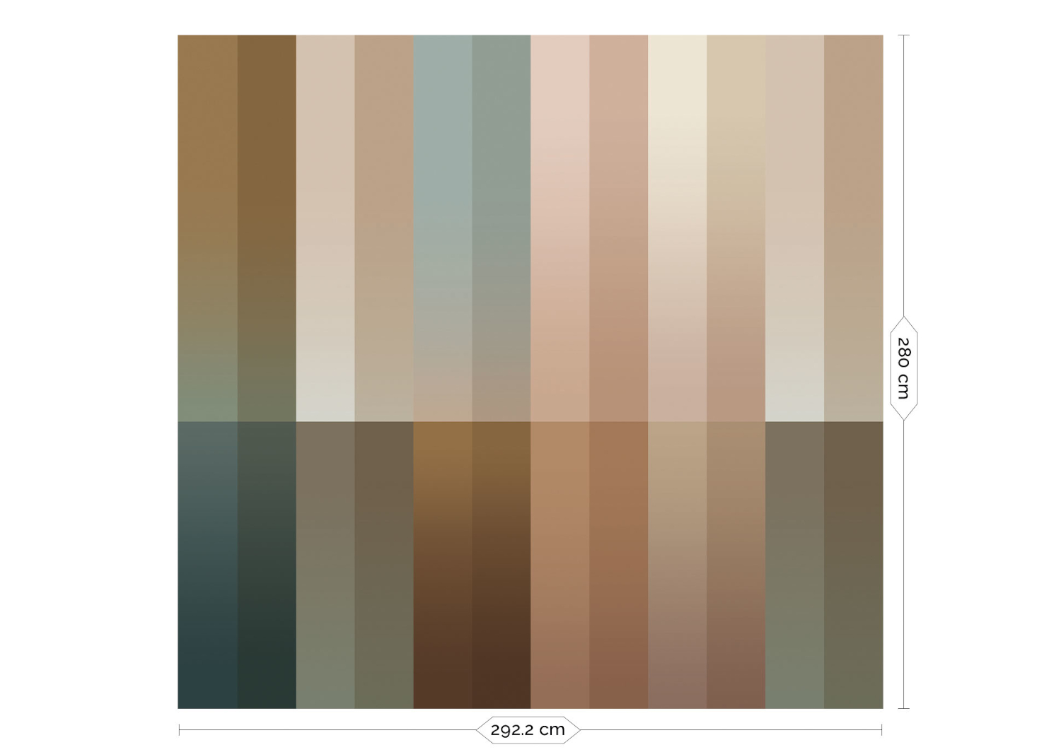 Wandbild Gradient Stripes Uyterlinde - 292 cm