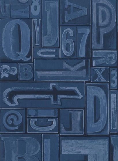 Tapete Copeley Letterpress - Ink