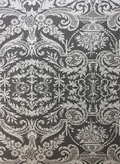 Tapete Orangery Lace - Black/ Metallic Silver