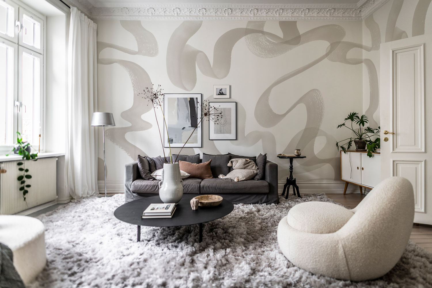 Wandbild Waves - Beige
