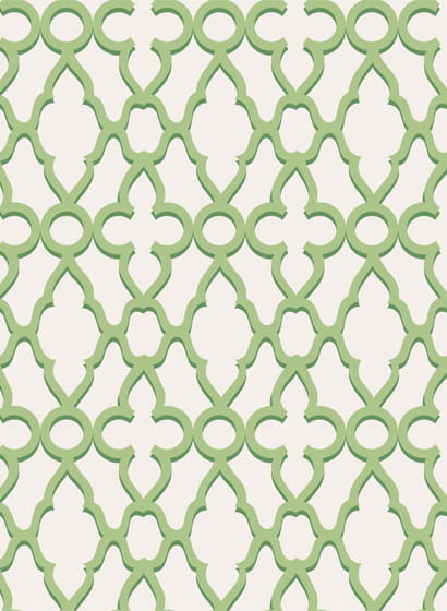 Tapete - Leaf Green on Chalk