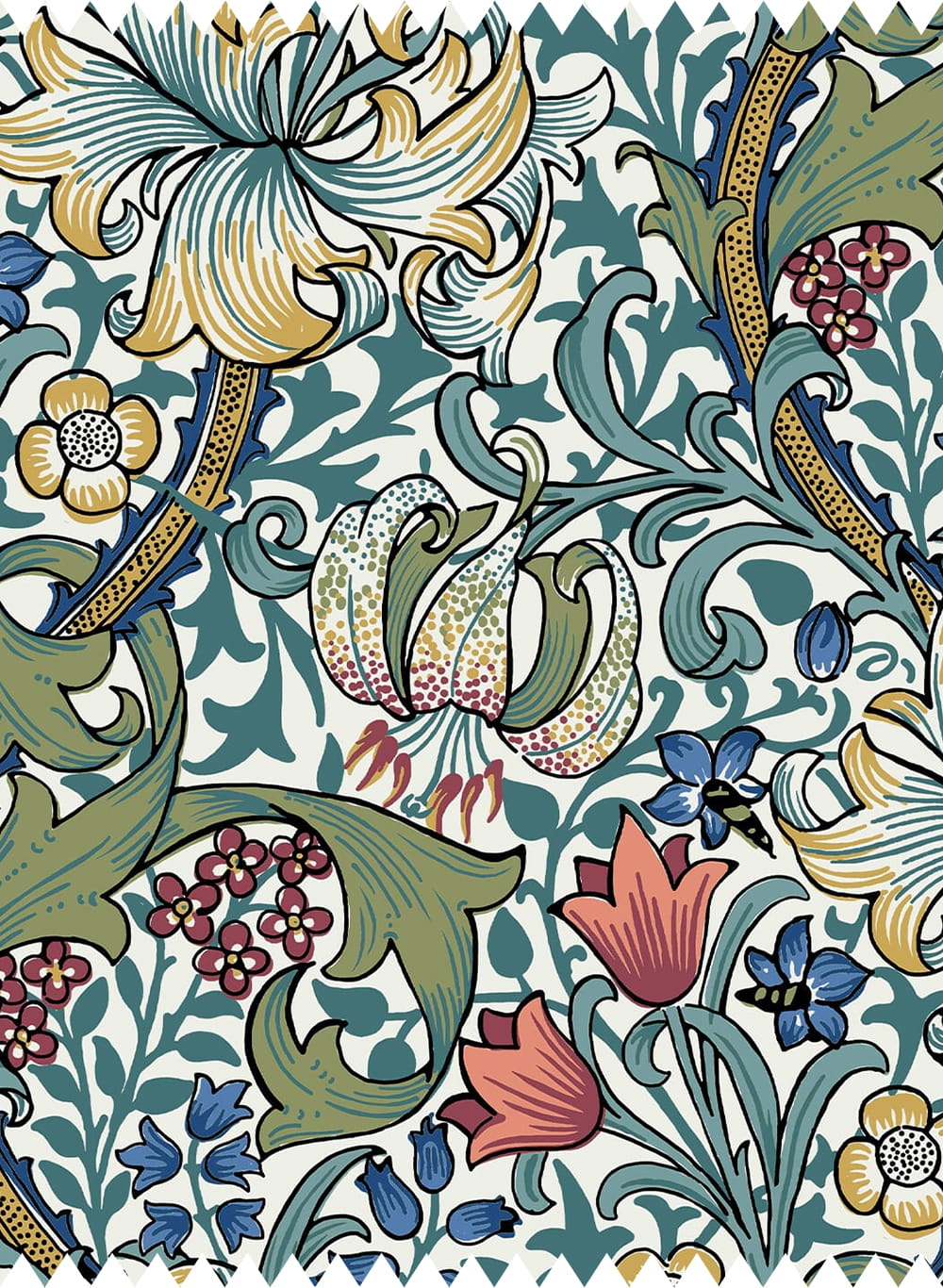 Tissu Golden Lily - Jacquard - Parchment