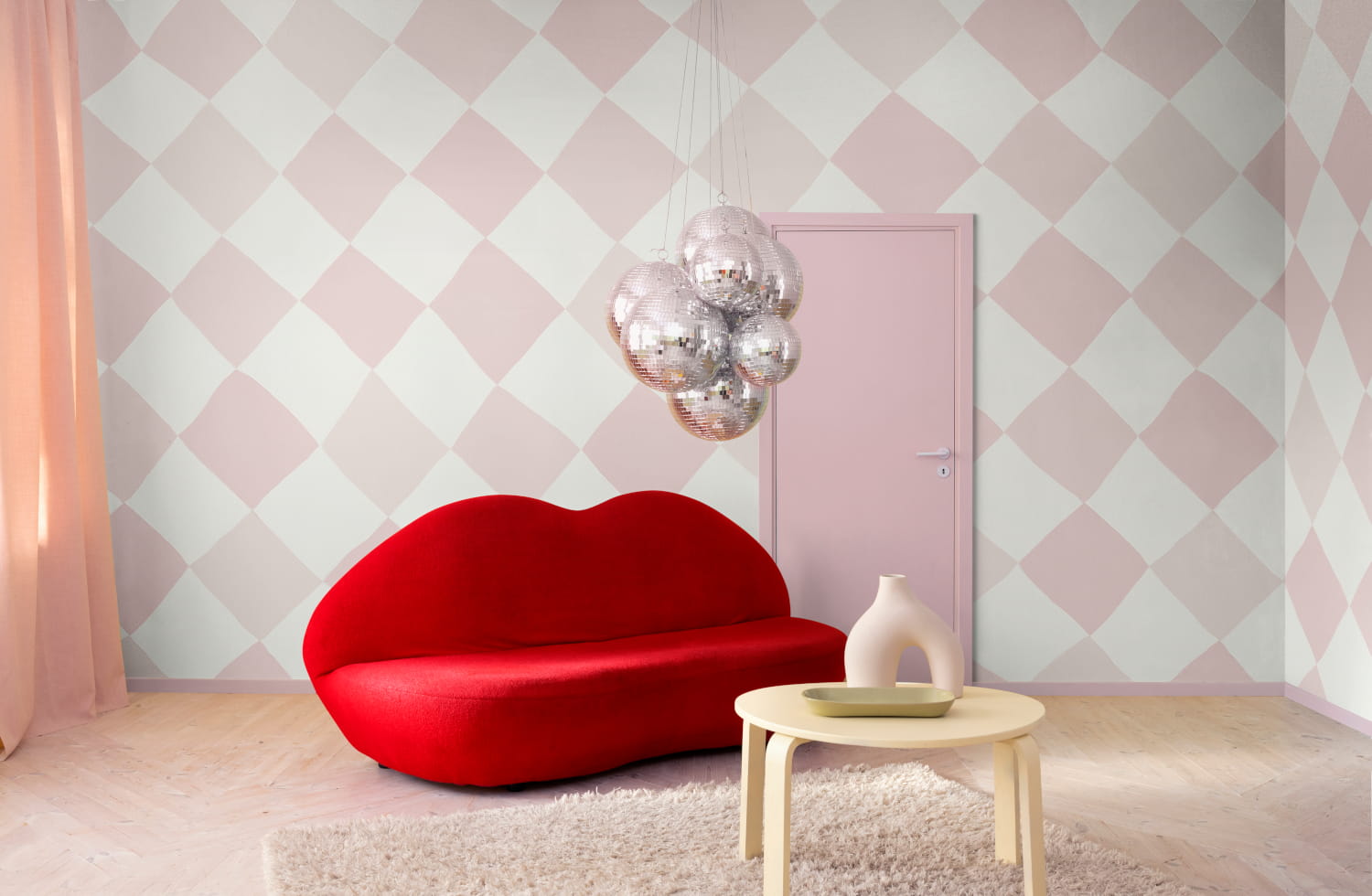 Wandbild Tremble - Pink