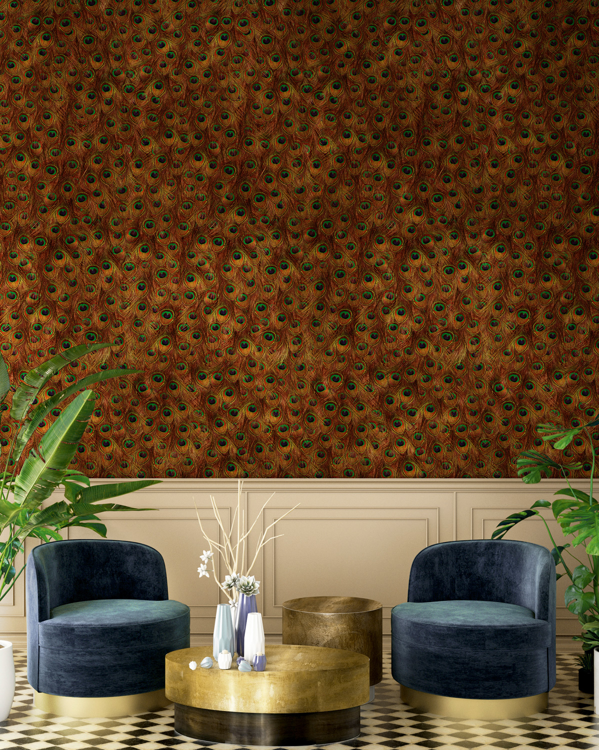 Wandbild Peaflow Metallics - Gold