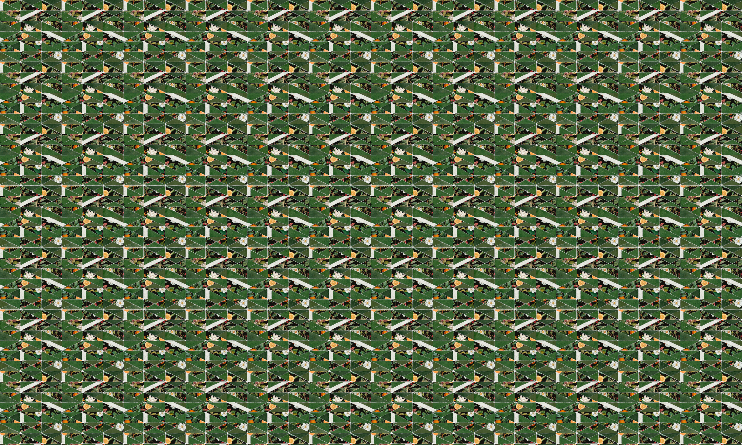 Tapete Hidden Fruits - green