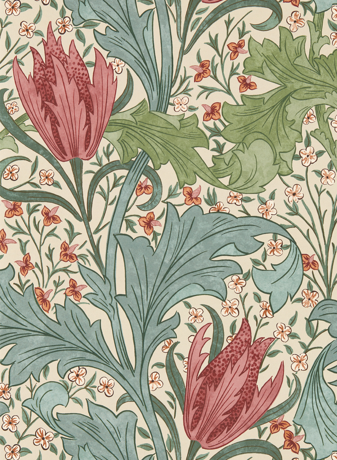 Tapete Lent Lily - Plum/ Bayleaf