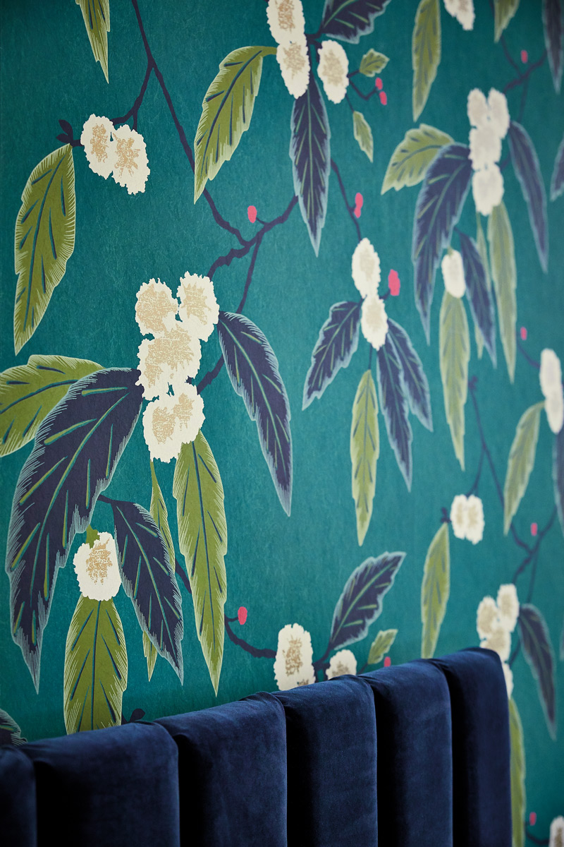 Tapete Coppice - Peacock/ Azalea/ Midnight