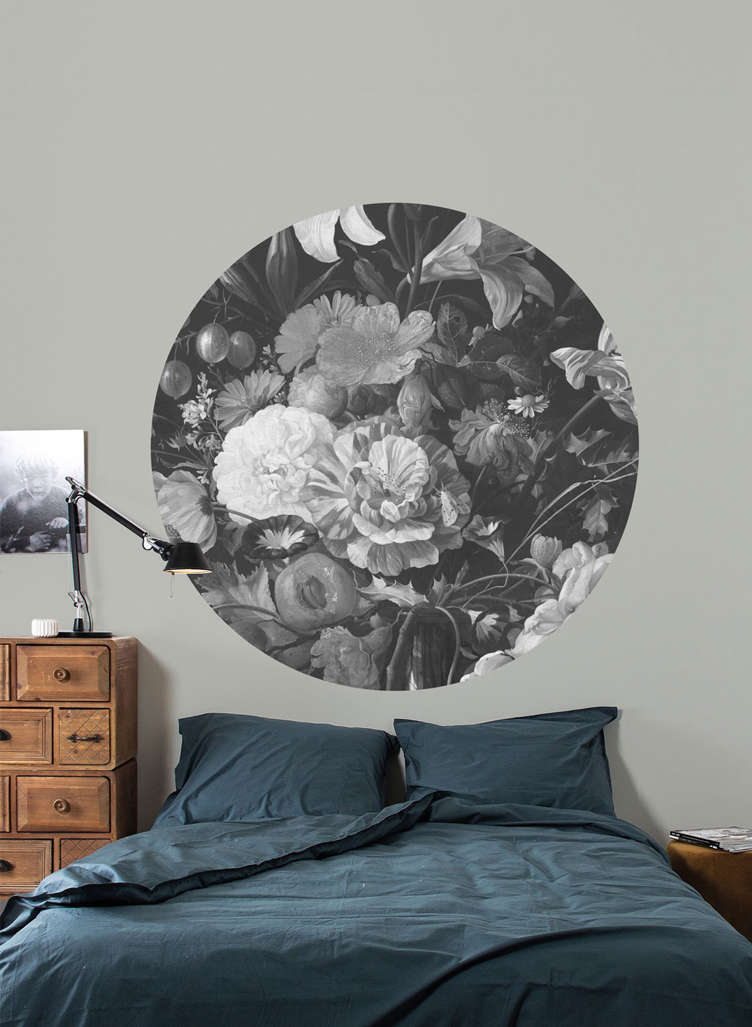 Wandbild Golden Age Flowers 10 Circle