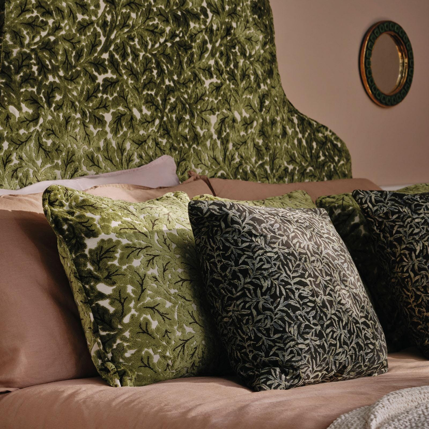 Stoff Salix - Jacquard - Noir