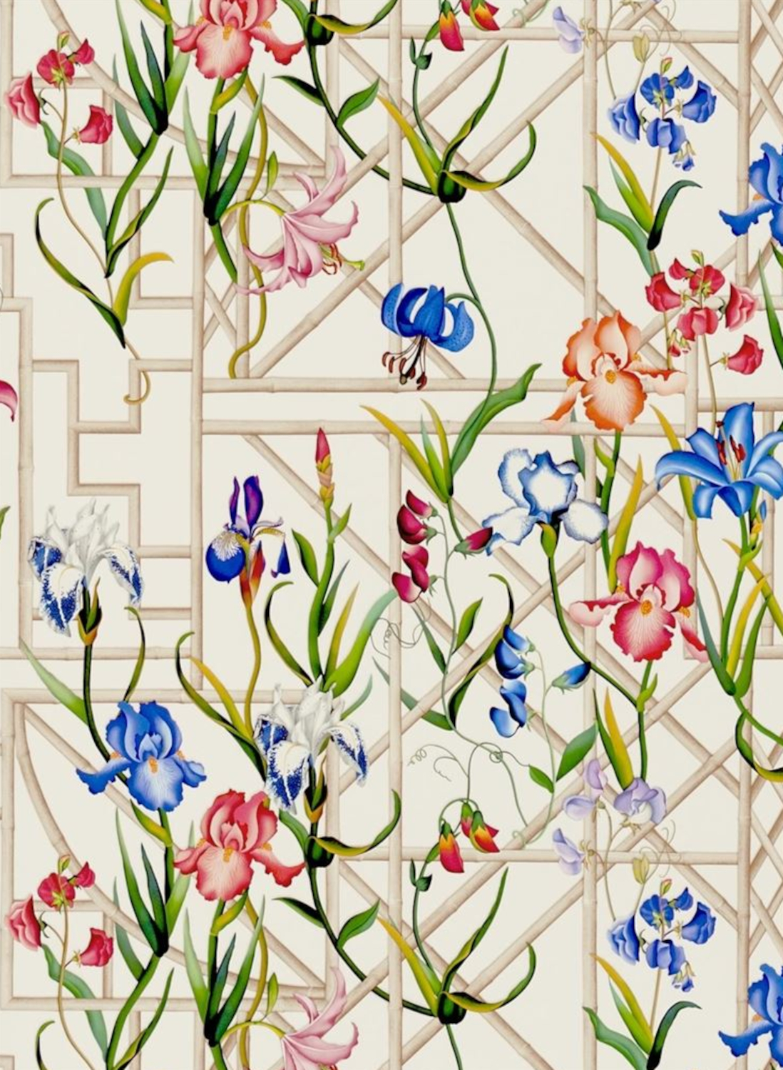 Tapete Fretwork Garden - Azur
