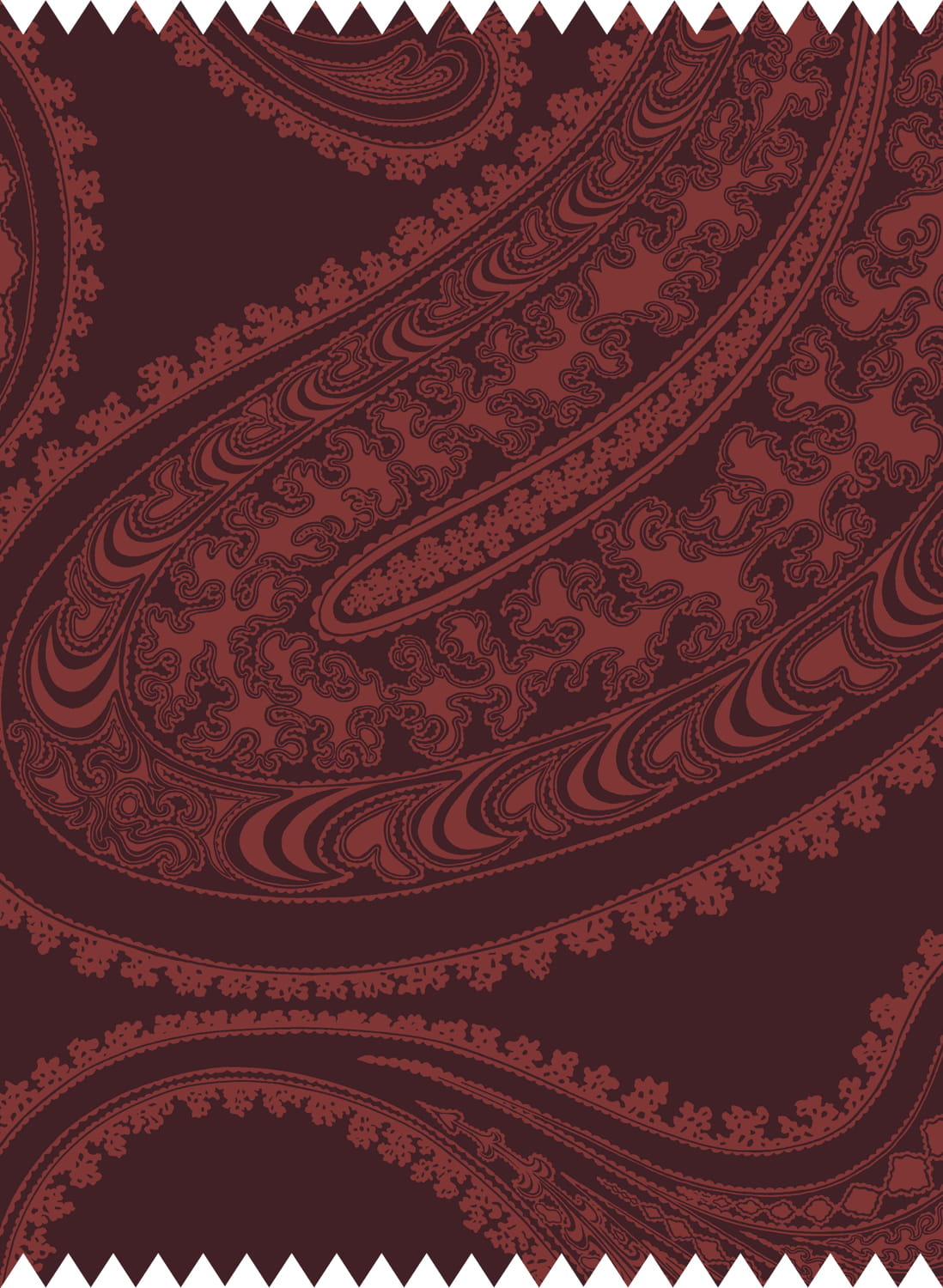 Stoff Rajapur Velvet - Rose on Dark Crimson