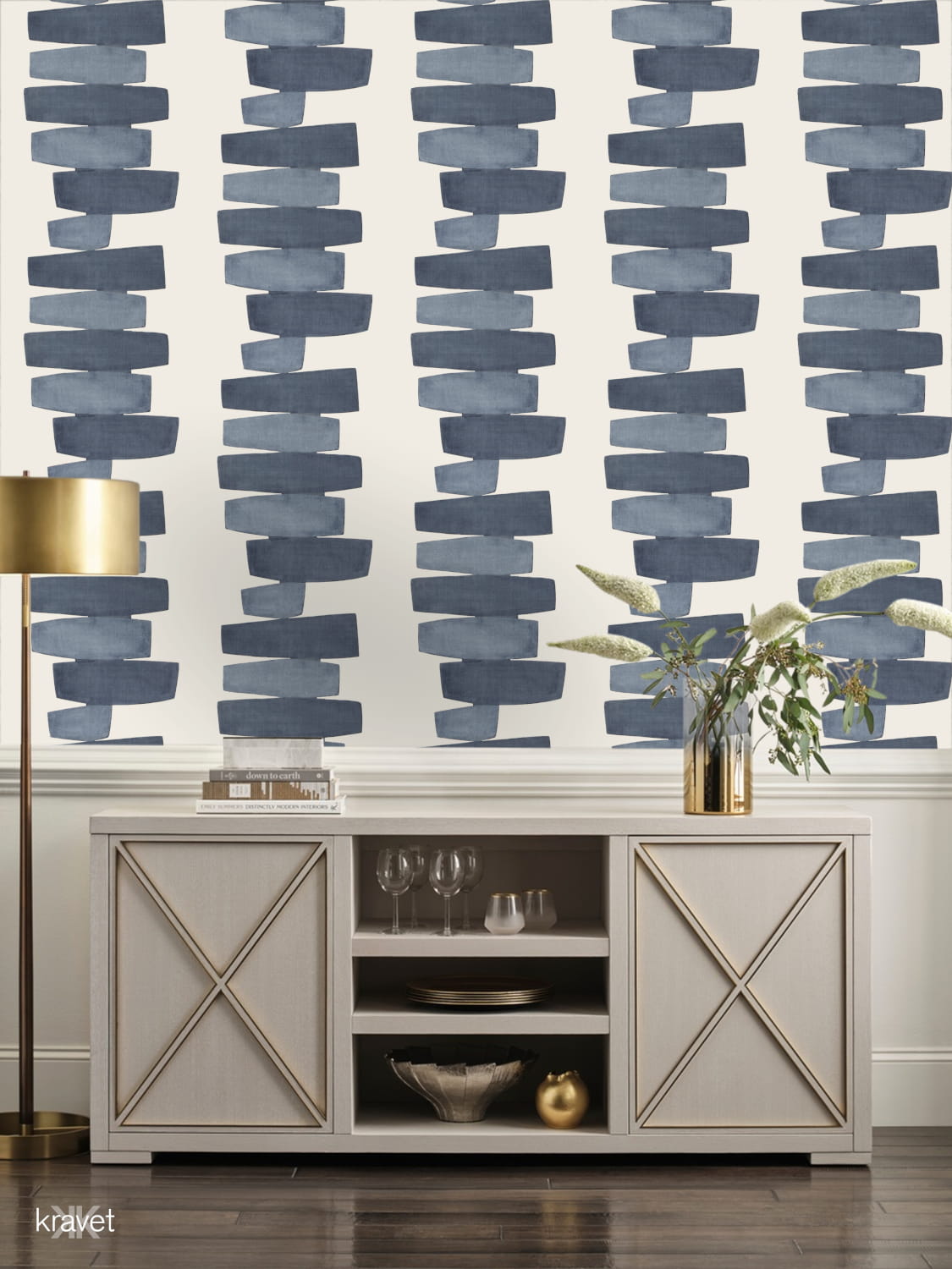 Tapete Stacked - Indigo