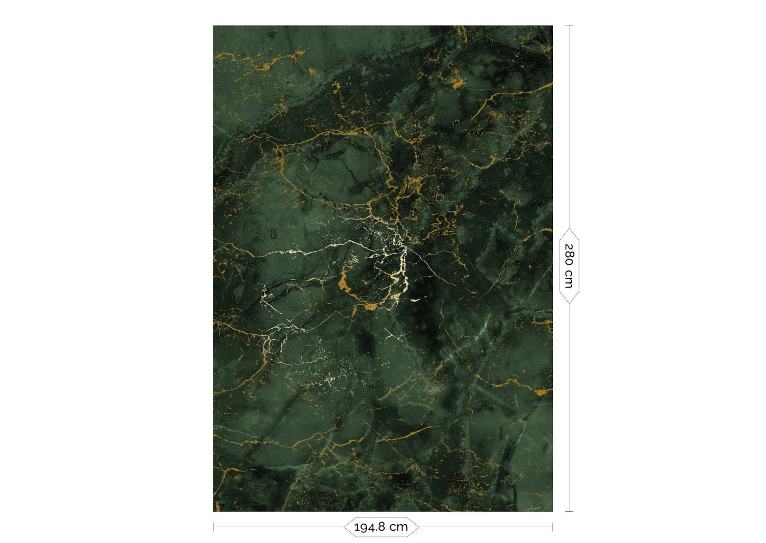 Wandbild Marble Green Uyterlinde - 195 cm