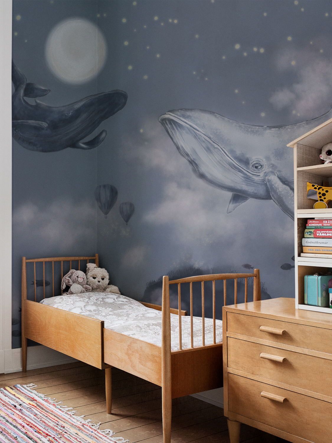 Mural Whales in the Sky - 9457W