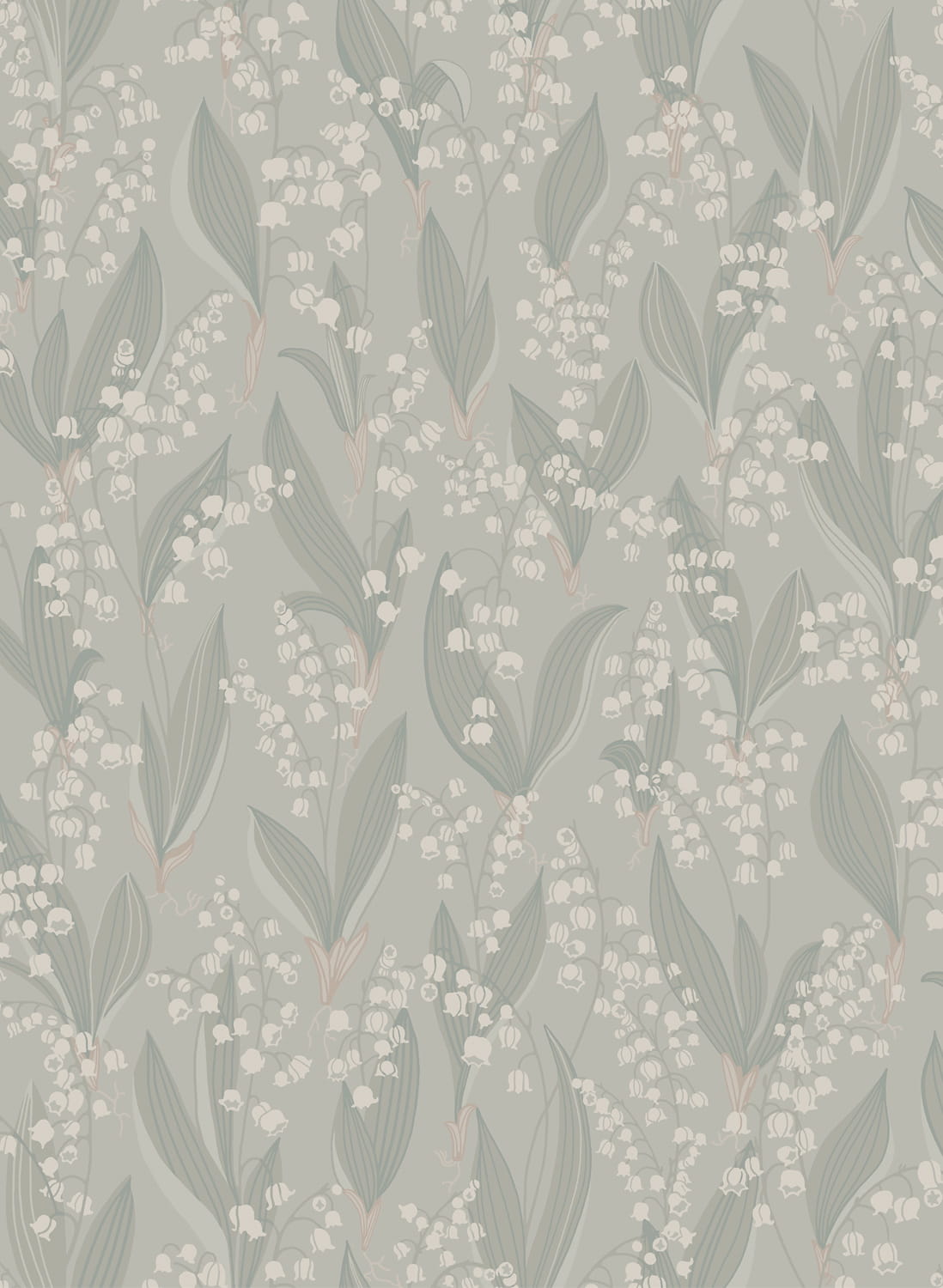 Wallpaper Liljekonvalj - Sage Green