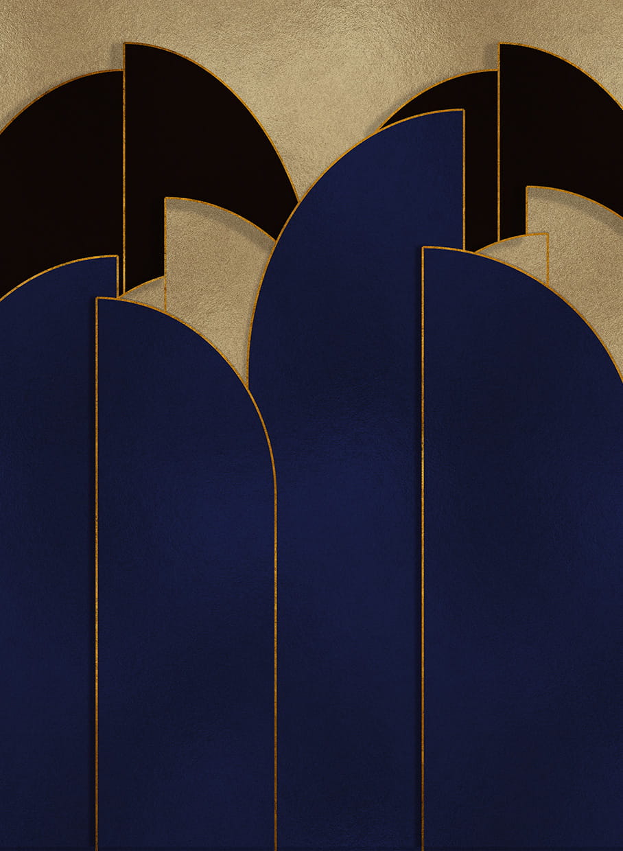 Wandbild Pavilion Metallics - Gold