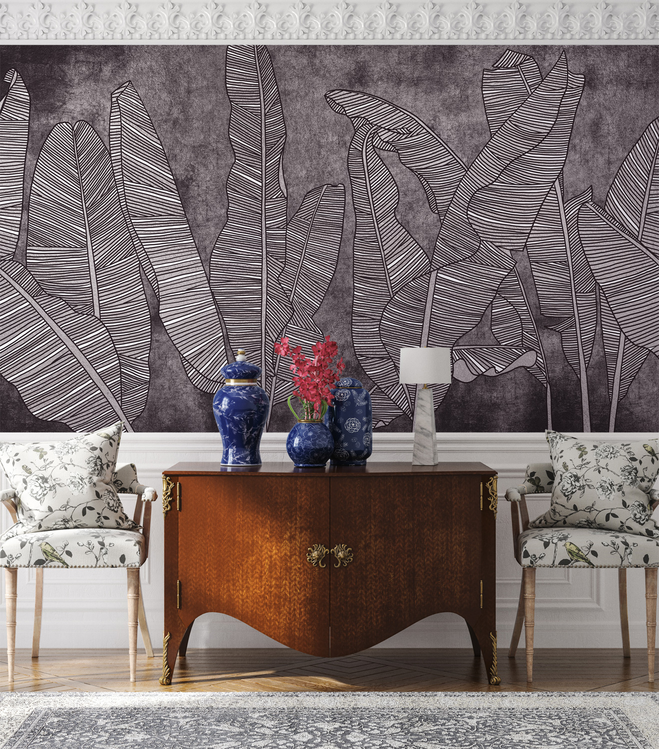 Wandbild Copacabana Metallics - Silver