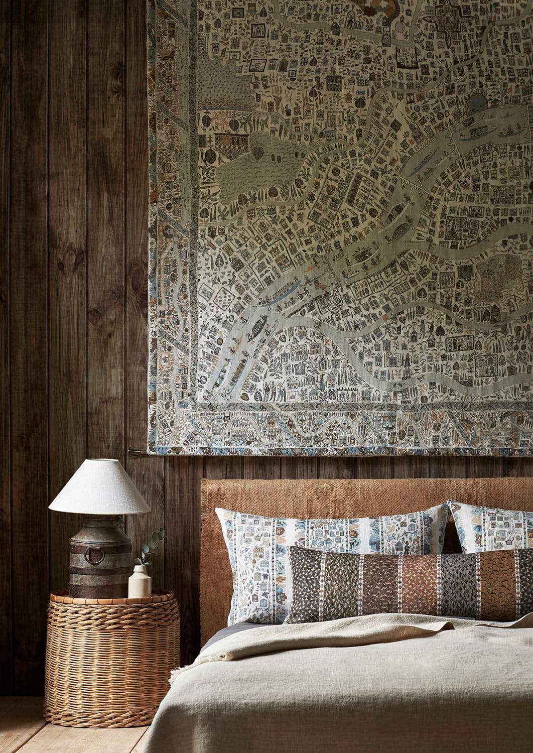 Fabric Asha Stripe - Cedar Smoke
