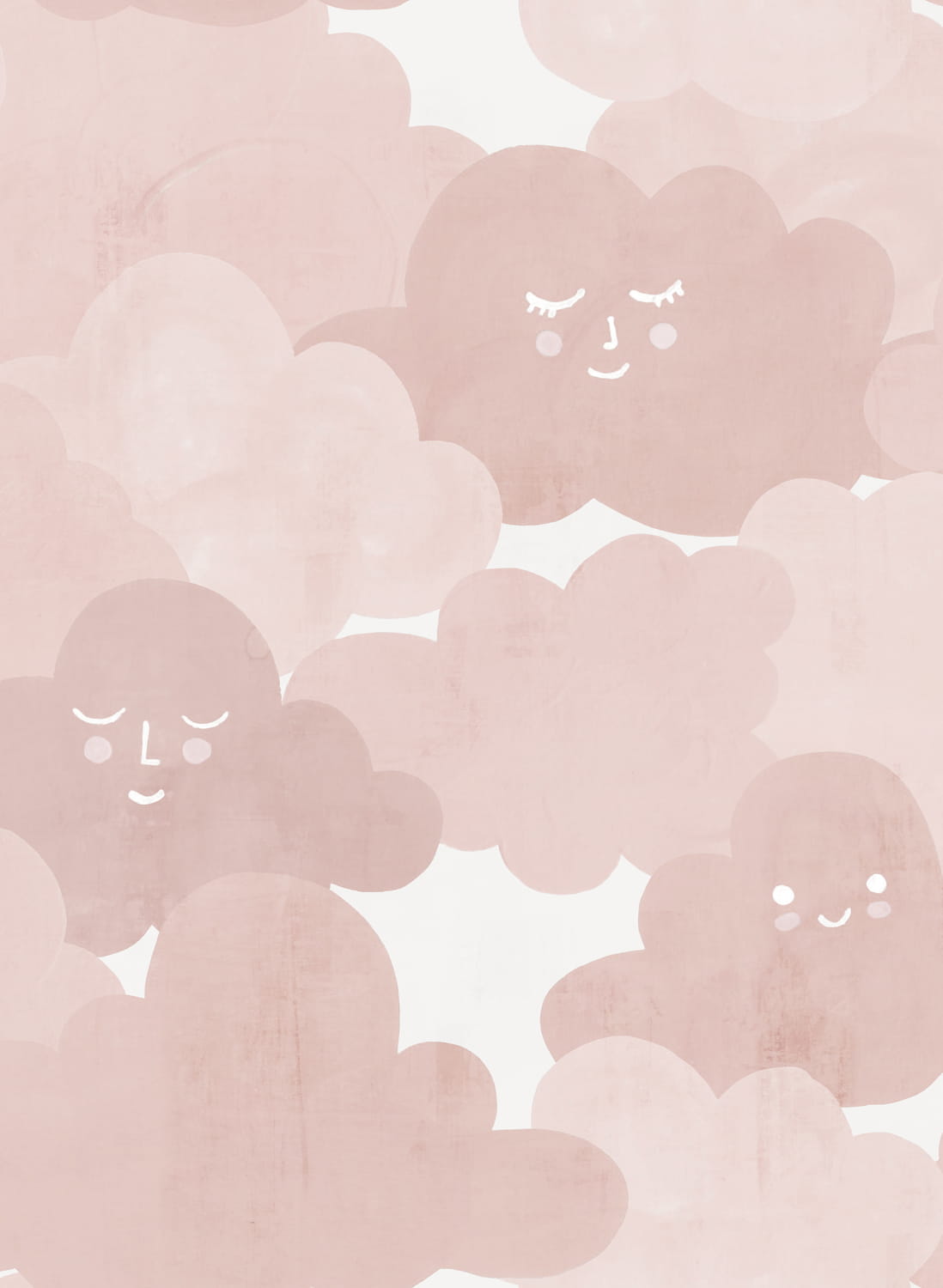 Tapete Happy Clouds - Pink