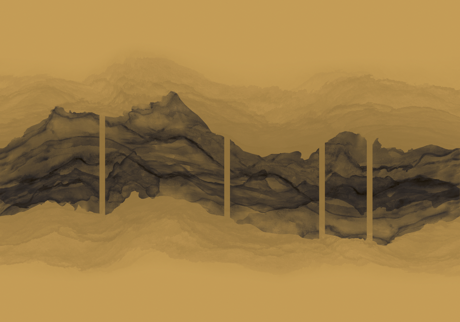 Wandbild Torn - Gold