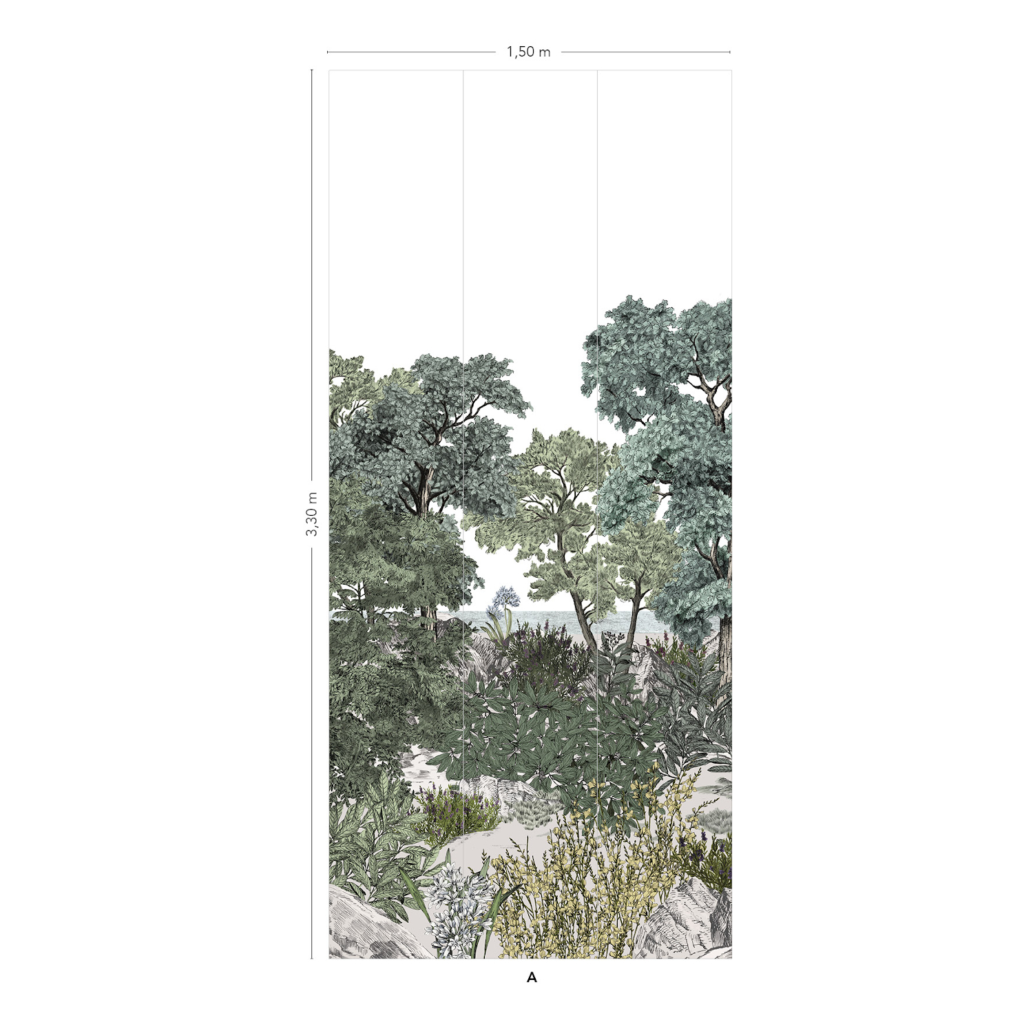 Wandbild Foret de Bretagne Naturel - Naturel - Bahnen 1/2/3