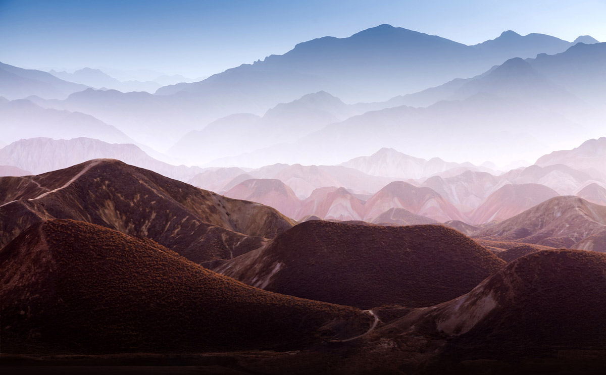 Wandbild Gradient Mountains
