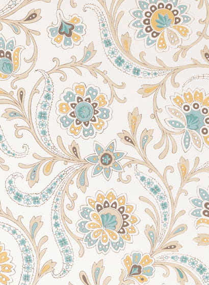 Tapete Bavilles - Aqua/ Ochre