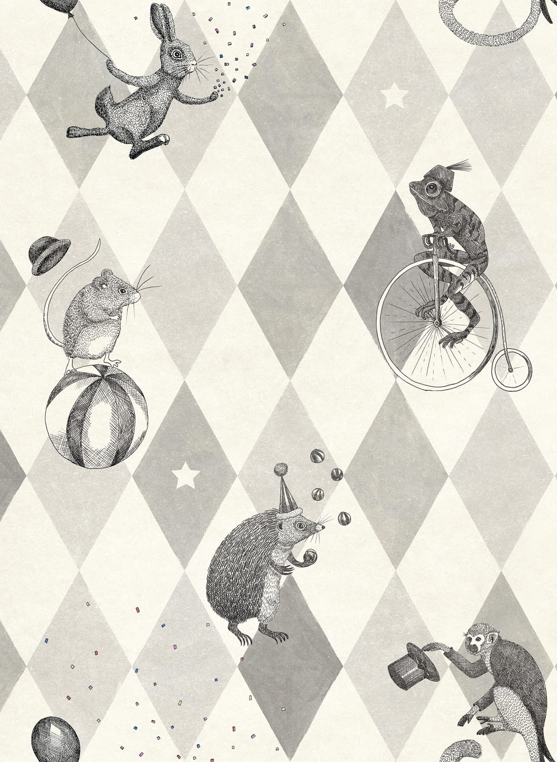 Tapete Circus Corner - Graphite