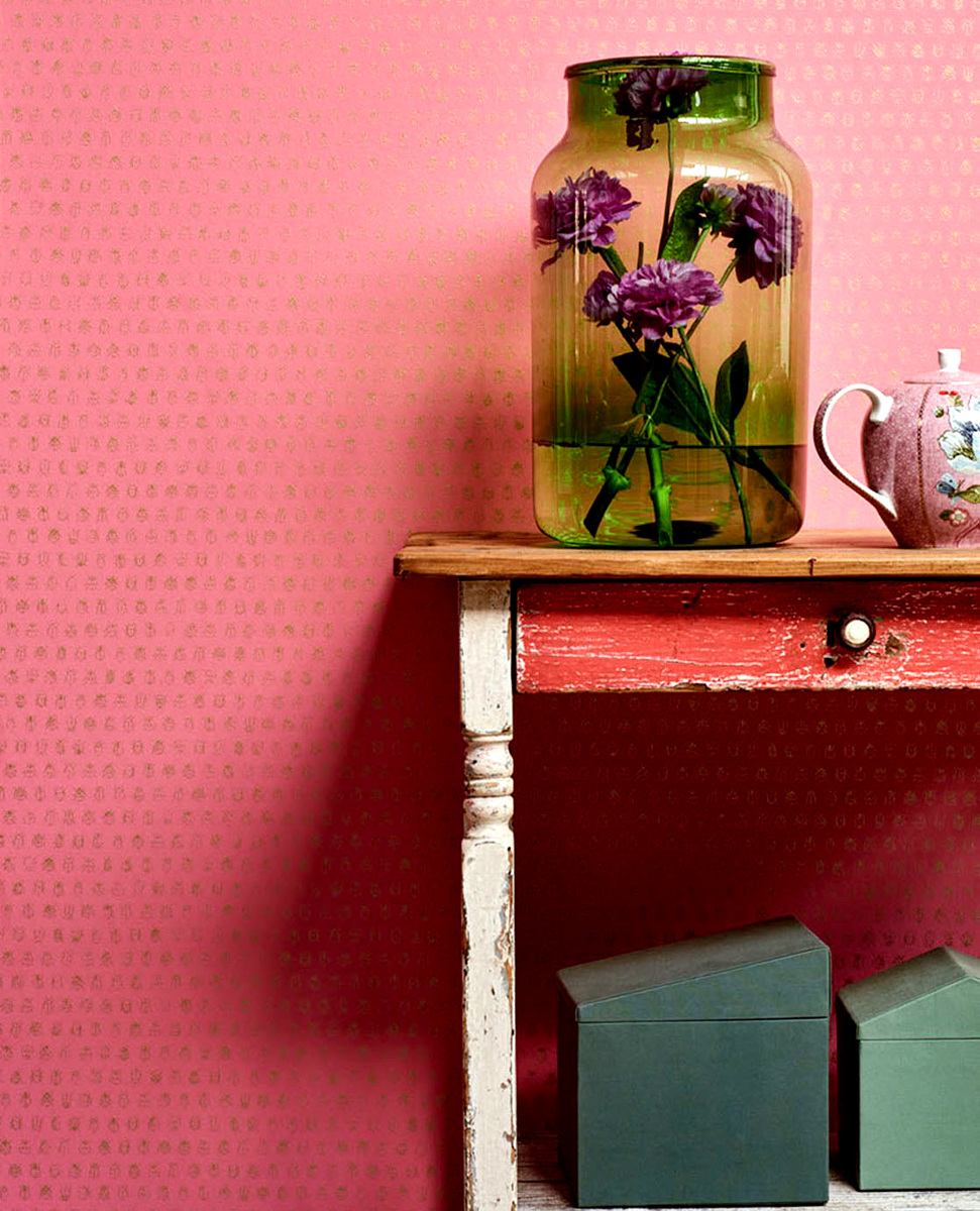 Tapete Lady Bug - Rosa Hell Gold