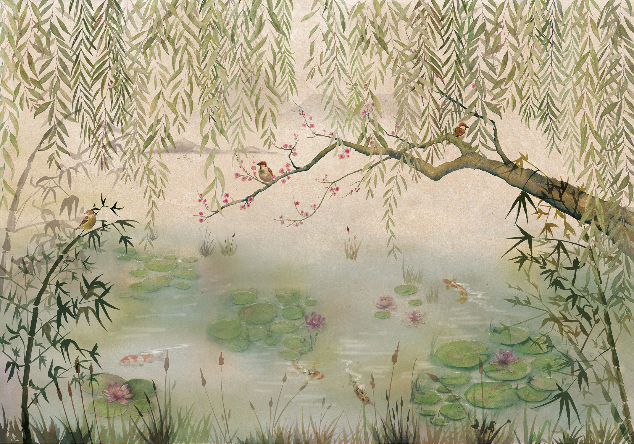Wandbild Lotus - Aloe