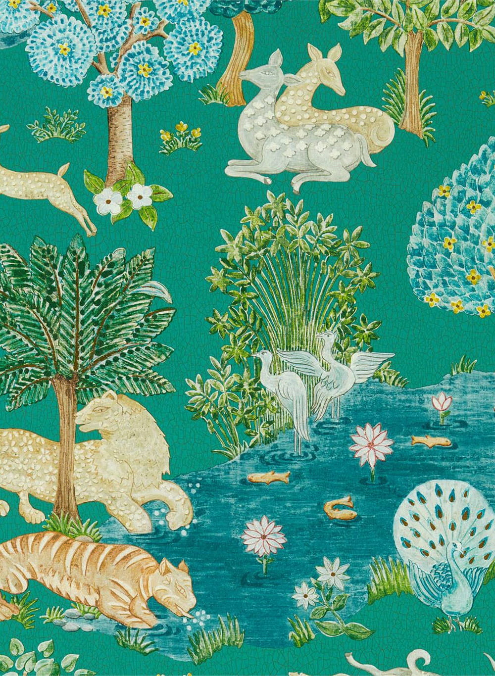 Tapete Pamir Garden - Teal/ Peacock