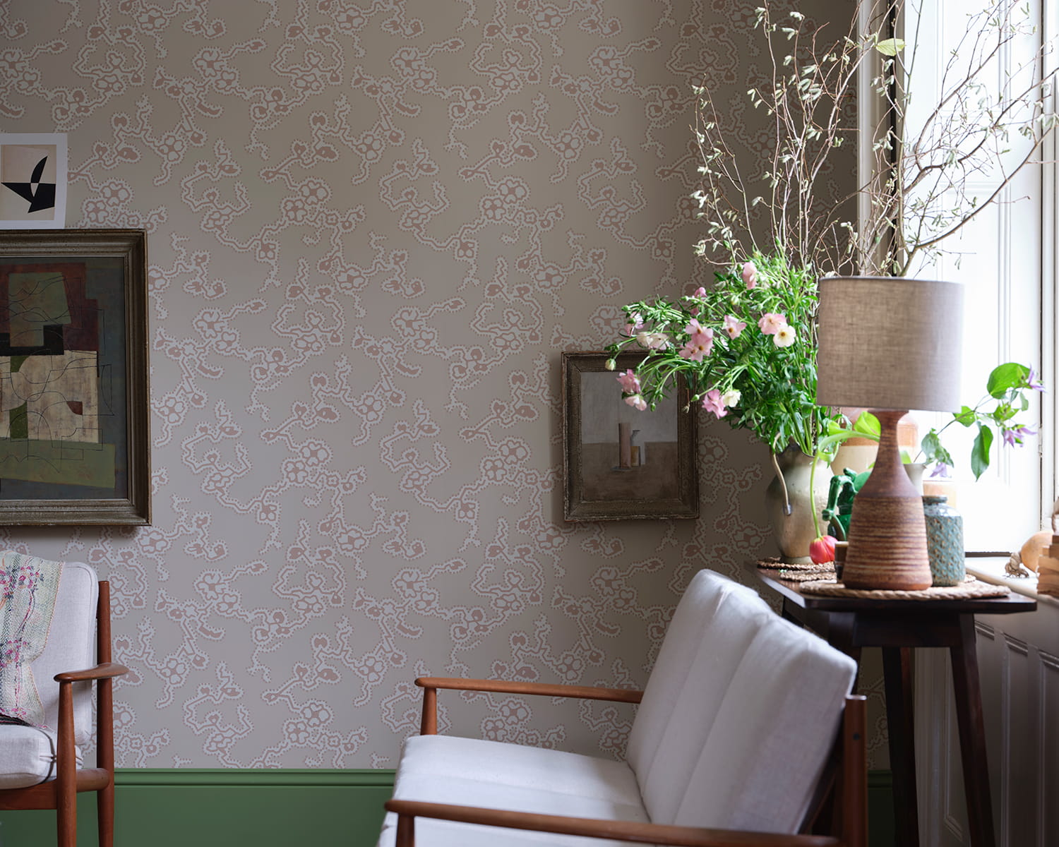 Tapete Adelaide - Joa's White/ Setting Plaster