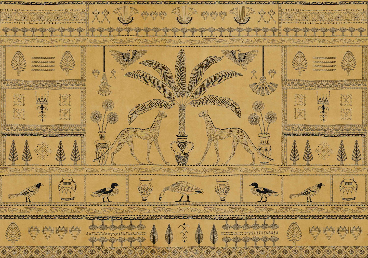 Wandbild Asni Valley Bamboo - Curry