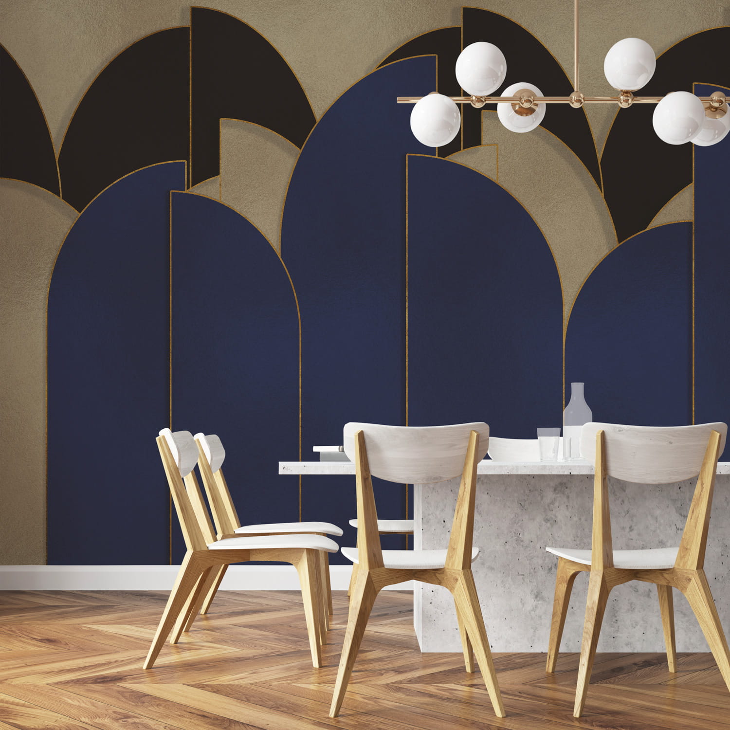 Wandbild Pavilion Metallics - Gold