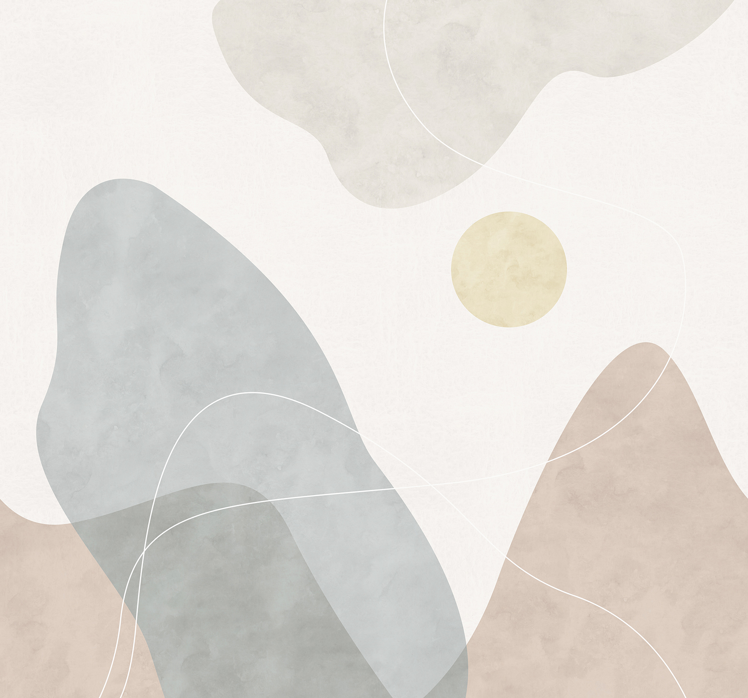 Wandbild Terrain - Pastel